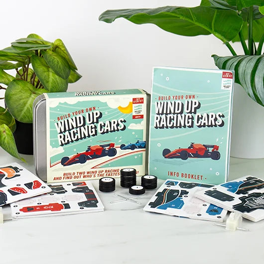 Gift Republic® Wind Up Race Cars / Uppvindanlegir kappakstursbílar