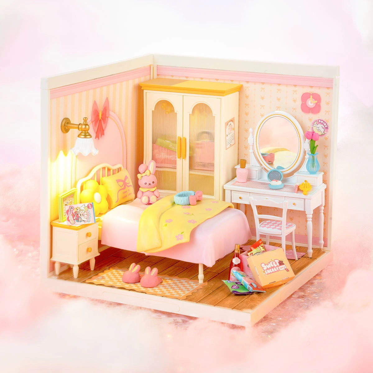 ROLIFE® Þrívíddar viðarpúsl - Lovely Pink Bedroom DW016