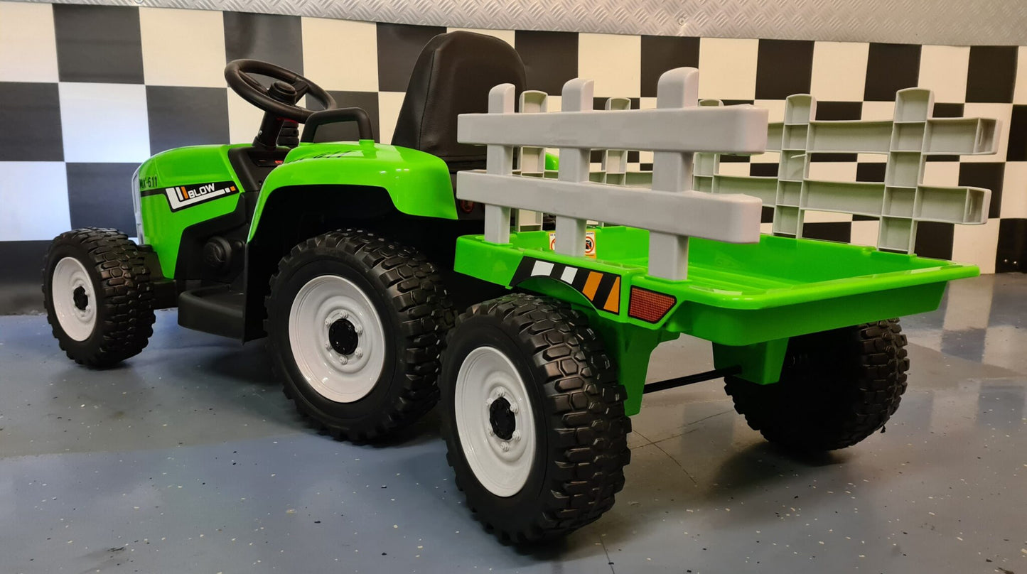 Rafmagnstraktór Fyrir Krakka (með vagn)