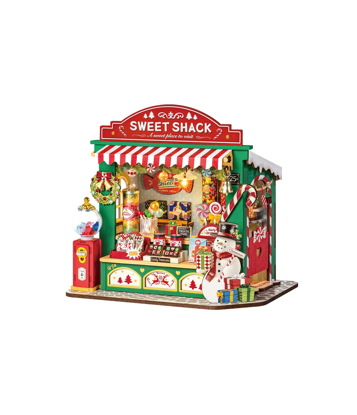 ROLIFE® Þrívíddar viðarpúsl - Christmas Candy Stand