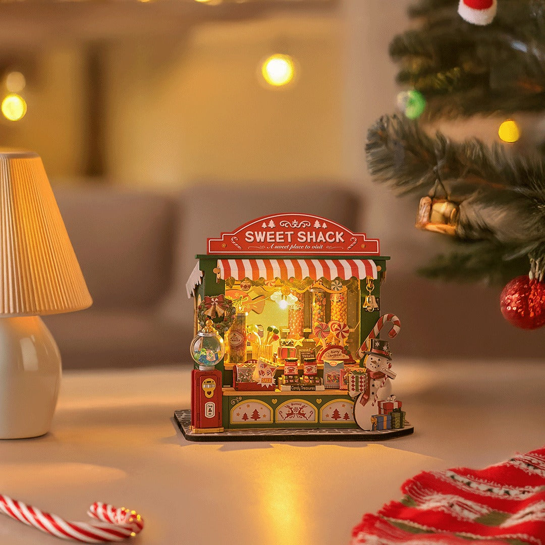 ROLIFE® Þrívíddar viðarpúsl - Christmas Candy Stand