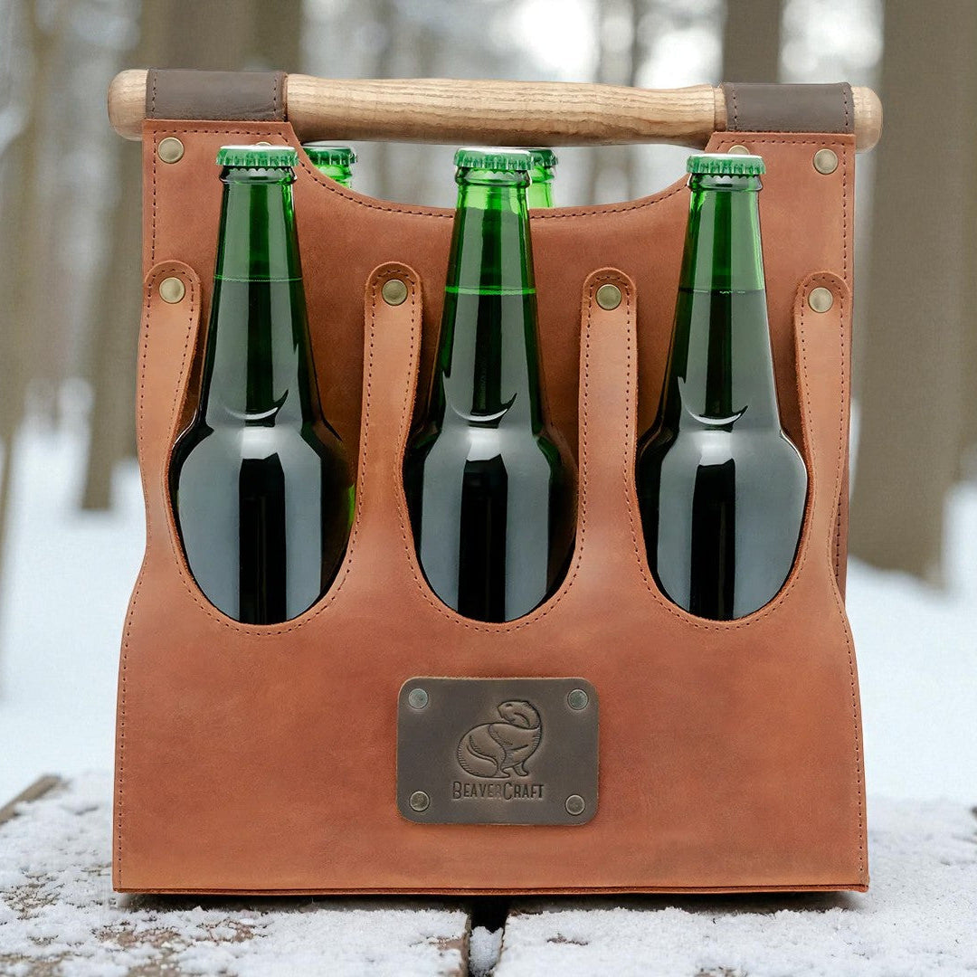 BEAVERCRAFT® Leðurtaska fyrir 6 flöskur LC_BH6
