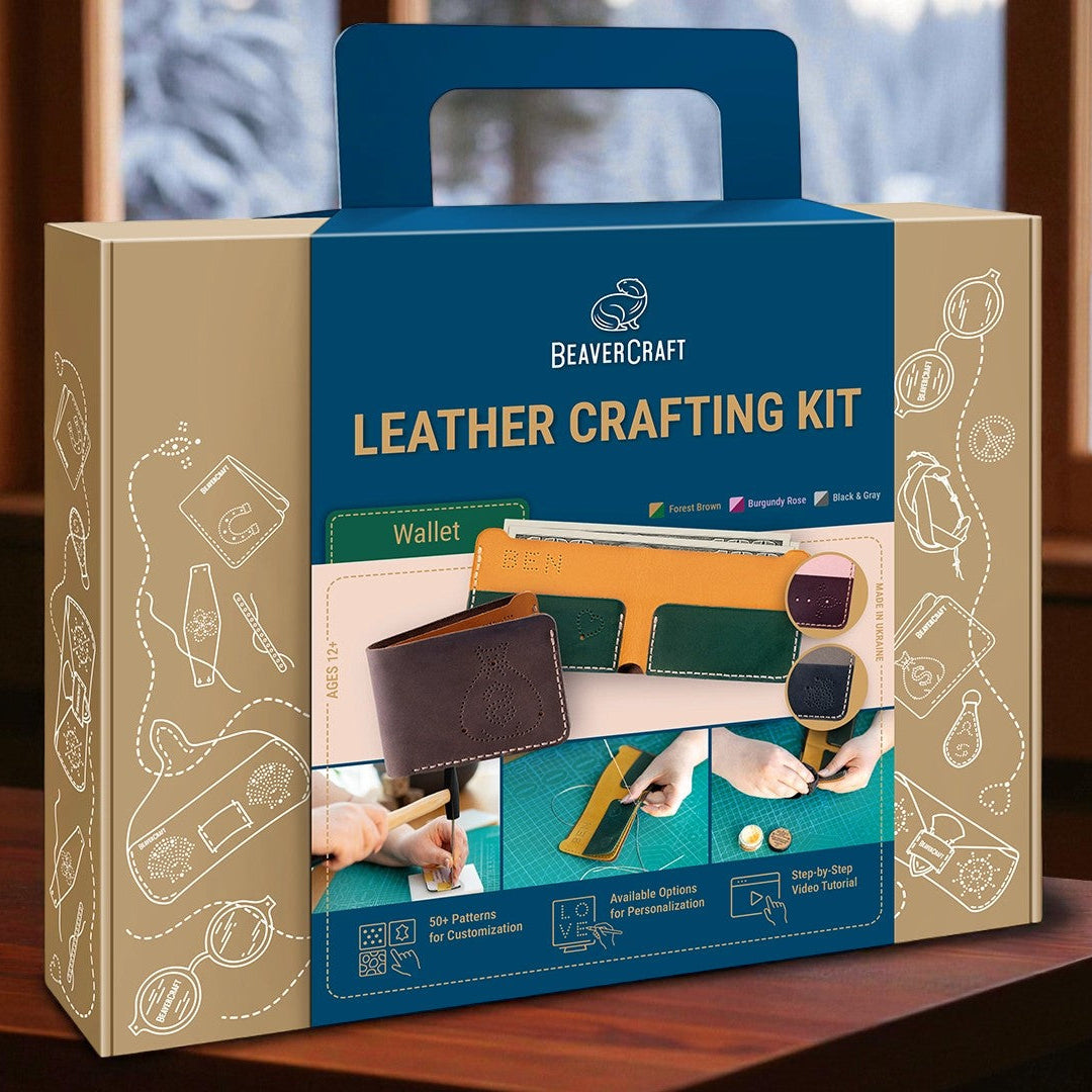 BEAVERCRAFT® DIY Leðurveski