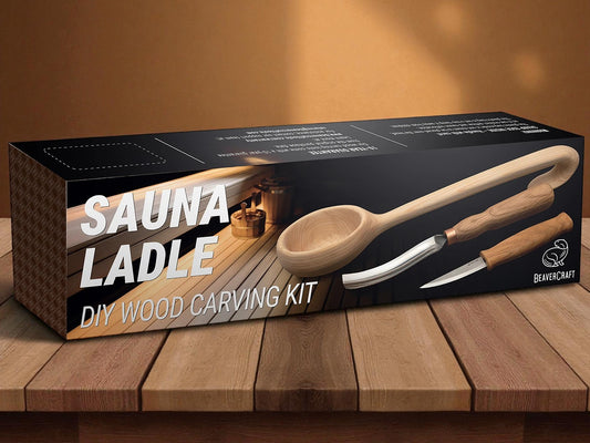 BEAVERCRAFT® Tálgunarsett sauna sleif DIY11