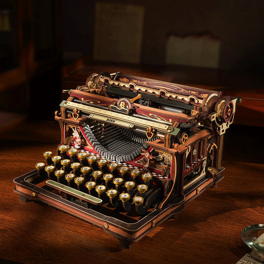 ROKR® Þrívíddar viðarpúsl - Mechanical Typewriter